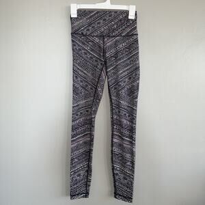 Lululemon Leggings Size 4 Geometric Tribal Pattern Ankle Athletic Running Yoga